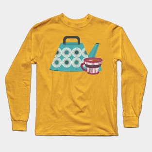 Midcentury Modern Tea Time Long Sleeve T-Shirt